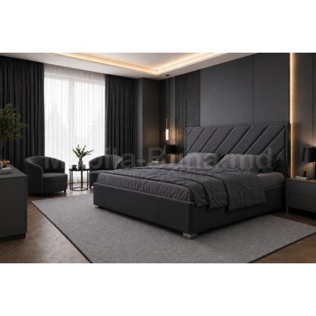 Pat tapițat modern premium 160x200  A-137